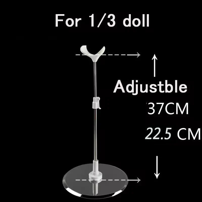 Adjustable Stainless Steel Doll Stand — 1/3, 1/4, 1/6 Universal Display Holder for BJD Dolls