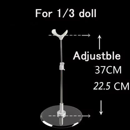 Adjustable Stainless Steel Doll Stand — 1/3, 1/4, 1/6 Universal Display Holder for BJD Dolls