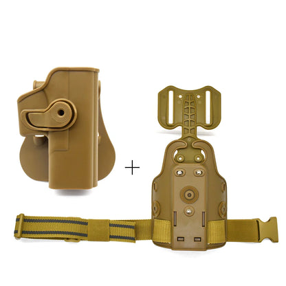 Outdoor Tactical Thigh Drop Leg Holster - Compatible with Glock 17, Beretta M9, Colt 1911, PX4 Storm for Hunting