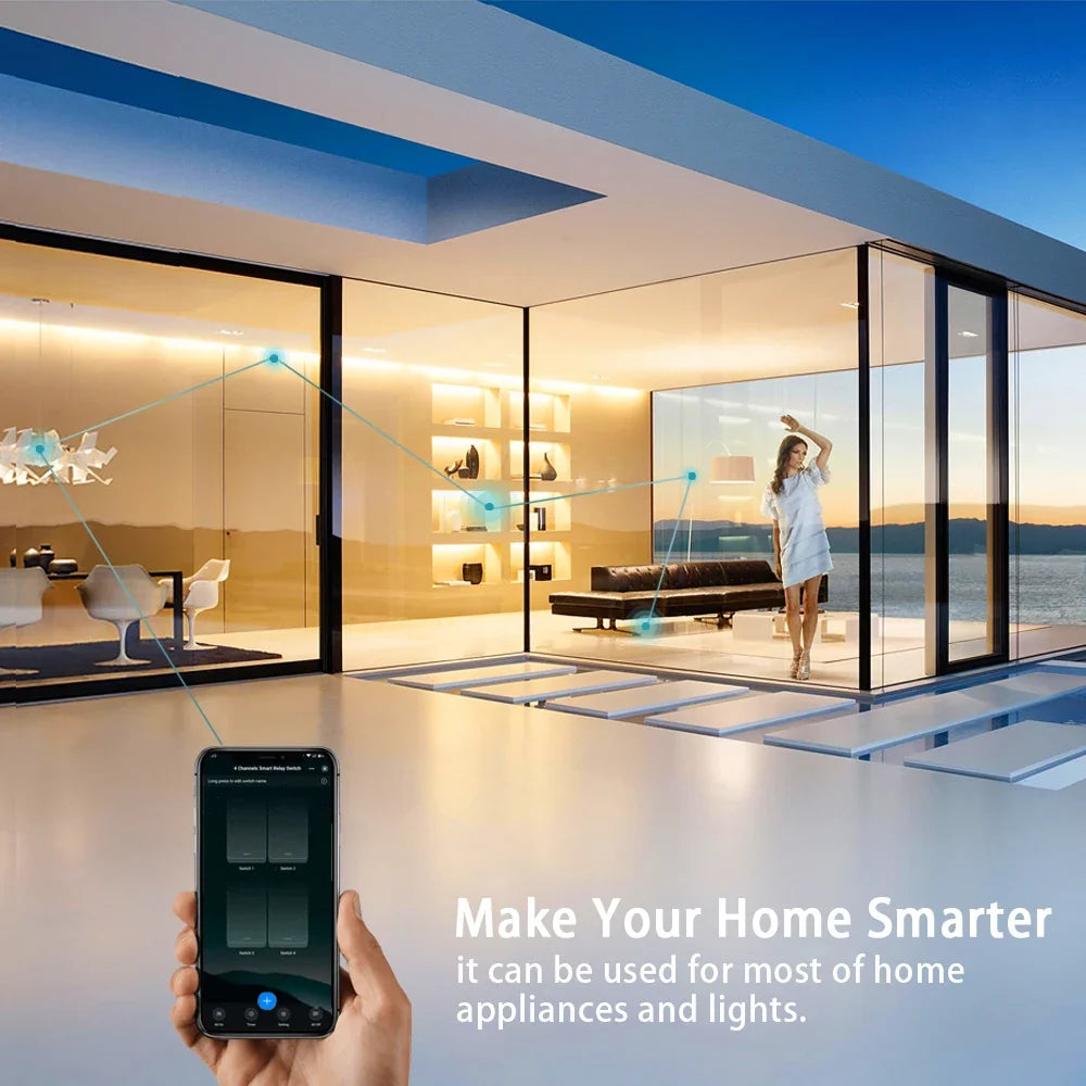 WiFi Garage Door Opener Remote Controller - Tuya Smart Access Control with Alexa & Google Home Support