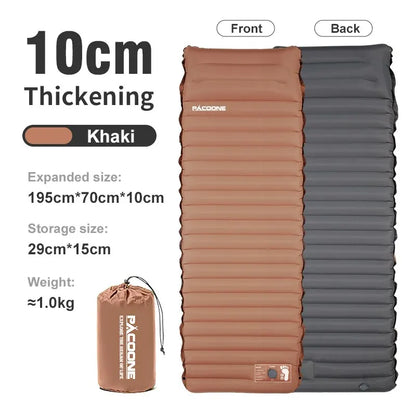 Ultralight Self-Inflating Air Mattress - Thick Splicing Sleeping Pad for Beach, Picnic, and Camping Tent