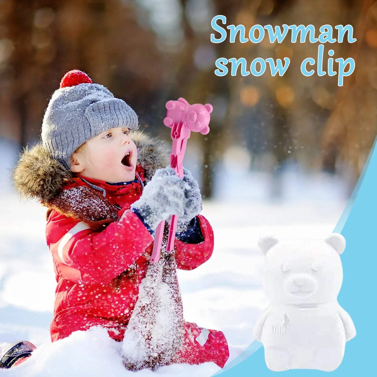 Snowball Grasper Toys Set: Multi-Shape DIY Snow Ball Maker Gadgets for Christmas Kids Toy