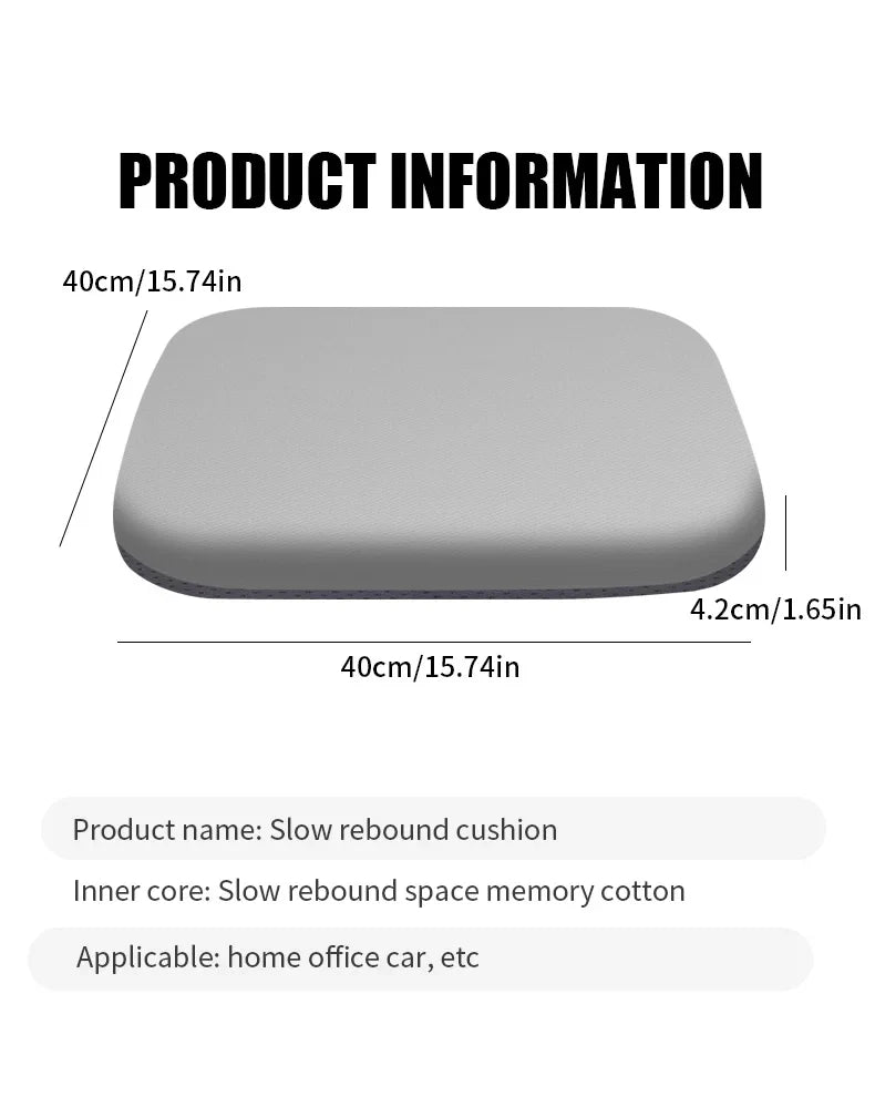 Ergonomic Memory Foam Seat Cushion – Office & Student Chair Pillow for Hemorrhoid Relief and Prolonged Sitting