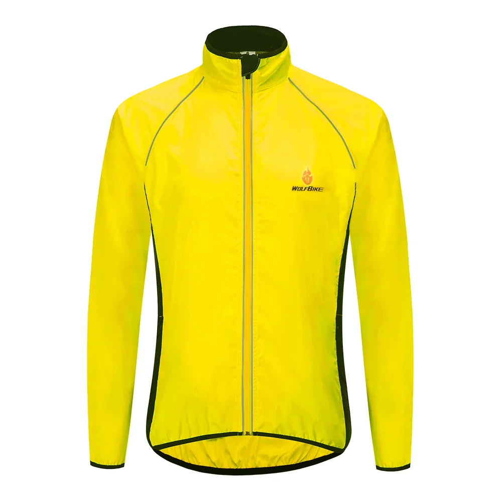 WOSAWE Men's Windproof Waterproof Cycling Jacket – Reflective MTB Bike Windbreaker & Vest