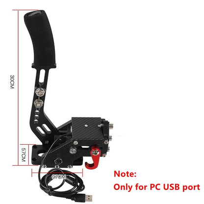 USB Handbrake for Racing Sim — Compatible with G25/27/29, T300, T500, Fanatec OSW, Dirt Rally PC Games, Red/Black/Blue HB-1009