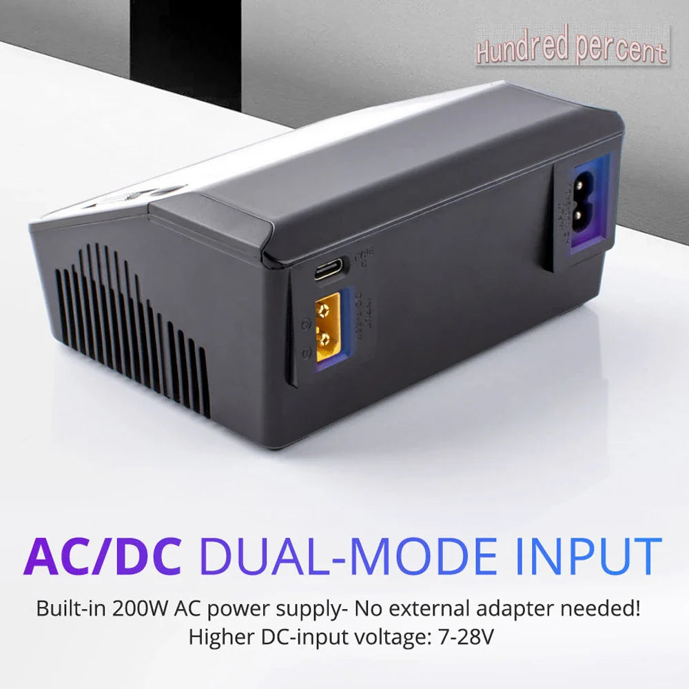 NEW ToolkitRC M6DAC Dual Channel Smart LiPo Battery Charger – 200W AC, 350W DC, 15A for 1-6S LiHV with 65W PD