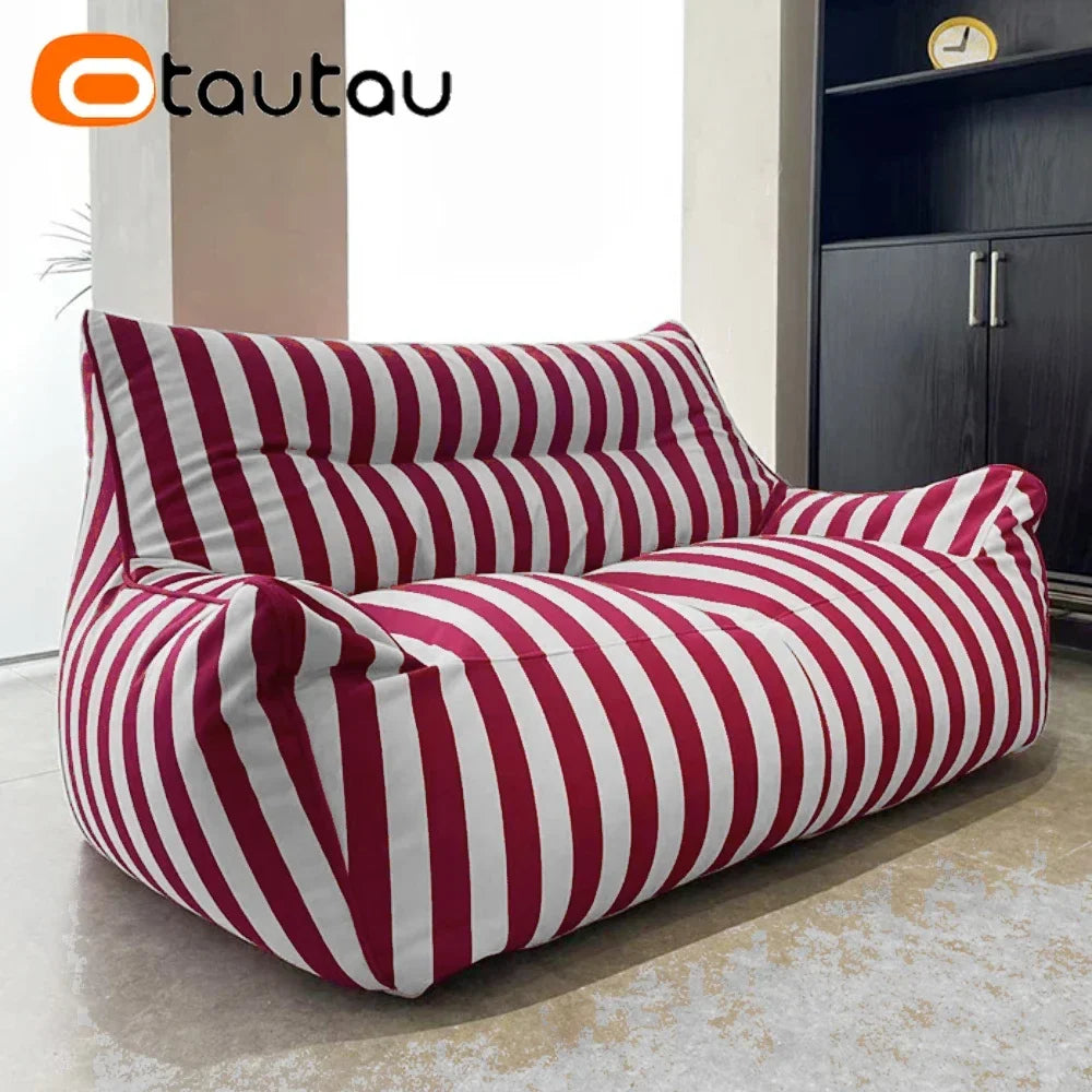 OTAUTAU 2-Seat Outdoor Bean Bag Sofa Cover - Waterproof Garden, Camping & Pool Lounger