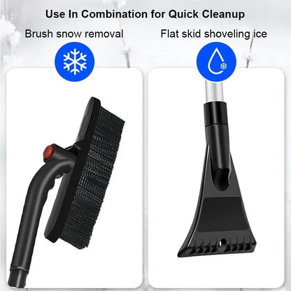 Winter Car Snow Shovel & Ice Scraper – Extendable Detachable Windshield Cleaning Brush Tool