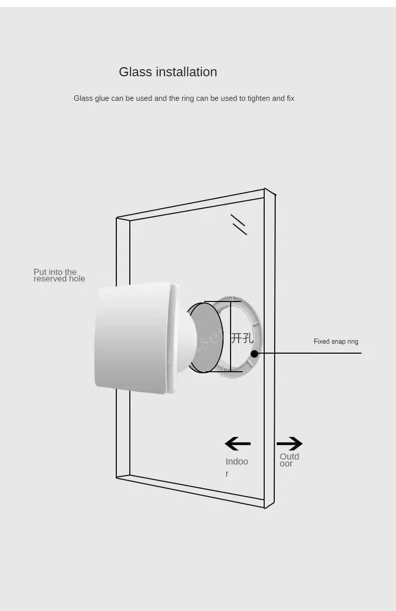 4 Inch High-Speed Exhaust Fan - Wall/Window Ventilator for Toilet, Kitchen & Bathroom with Remote Control