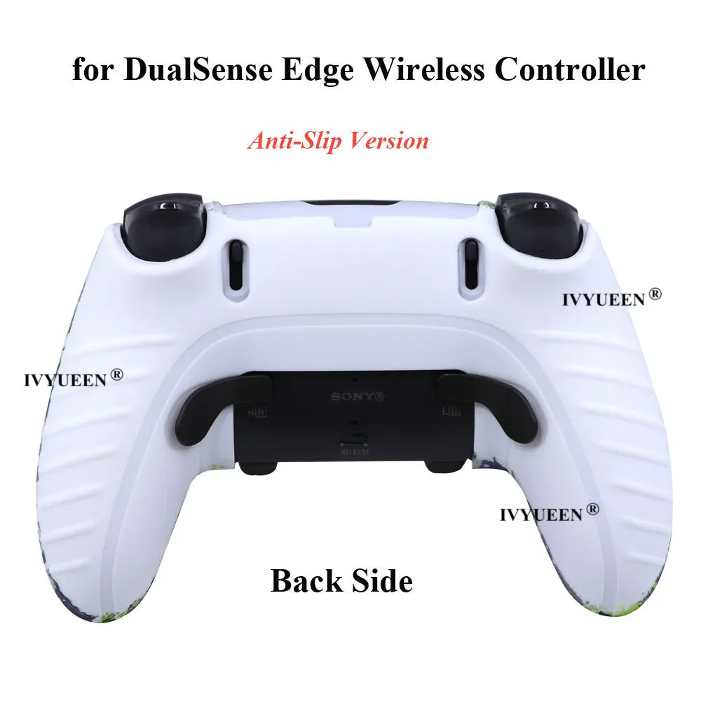 IVYUEEN Water Transfer Printing Silicone Protective Skin for PS5 DualSense Edge Controller