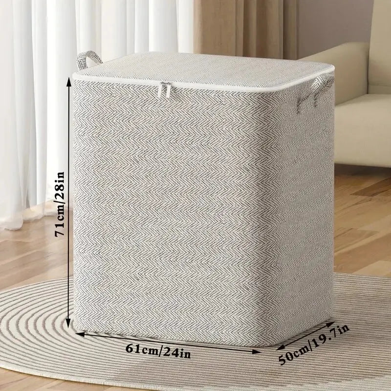 Large Capacity Household Storage Bag – Non-Woven Closet Organizer for Quilts, Clothing & Toys