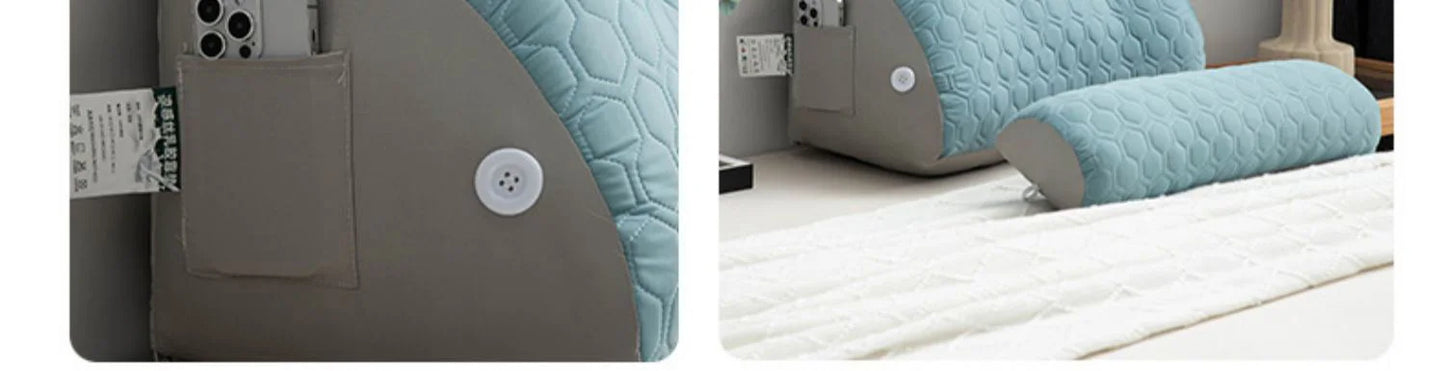 Soft Lumbar Bedside Cushion – Wedge Pillow for Back Support, TV Lounger & Reading, Decorative Bed Pillow