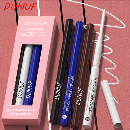 DUNUF 4-Pack Waterproof Eyeliner Pencils – Soft, Sweat-Proof, Non-Smudging & Easy-to-Use for Beginners