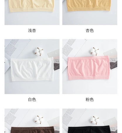 SP&CITY Women’s Summer Cotton Tube Top – Breathable Seamless Strapless Bra, No-Pad Underwear