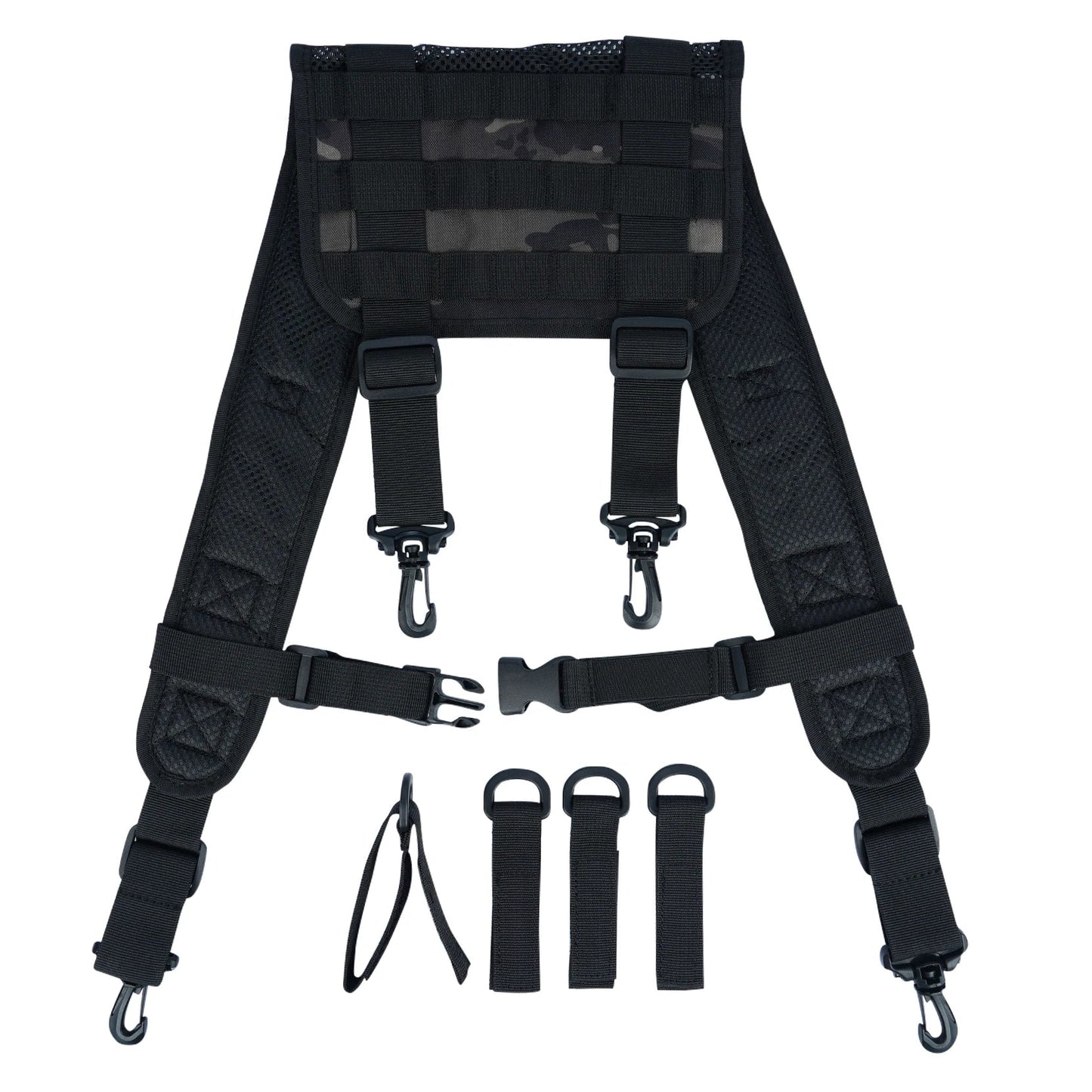 Tactical Police Suspenders — Adjustable Duty Belt Harness with 4 Tool Belt Loops for Law Enforcement