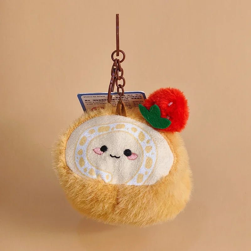 16 Styles Kawaii Mini Snack Plush Keychain – Cute Food Pendant Bag Charm Birthday Gift for Kids