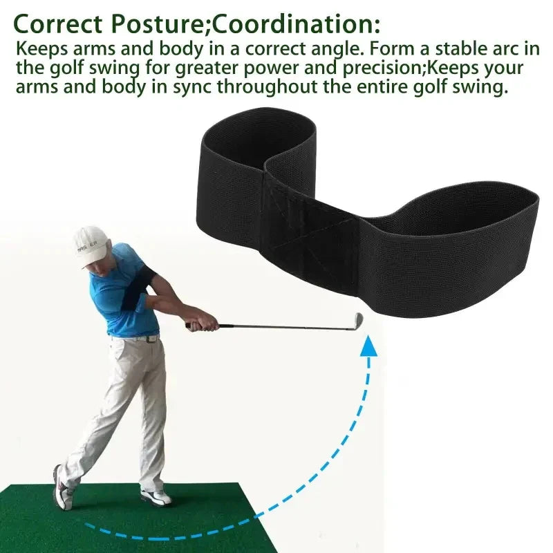 Professional Elastic Golf Swing Trainer Arm Band – Gesture Corrector for Men, Women & Beginners
