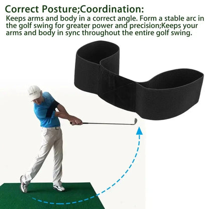 Professional Elastic Golf Swing Trainer Arm Band – Gesture Corrector for Men, Women & Beginners