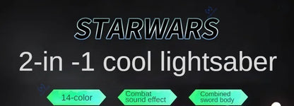 RGB Metal Lightsaber Toy – 15-Color Changing Laser Sword with Sound Effects, Force FX Jedi Blaster Gift for Kids