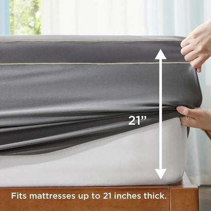 Mattress Topper for Back Pain Relief – Extra Thick Quilted Fitted Protector with Plush Pillow Top