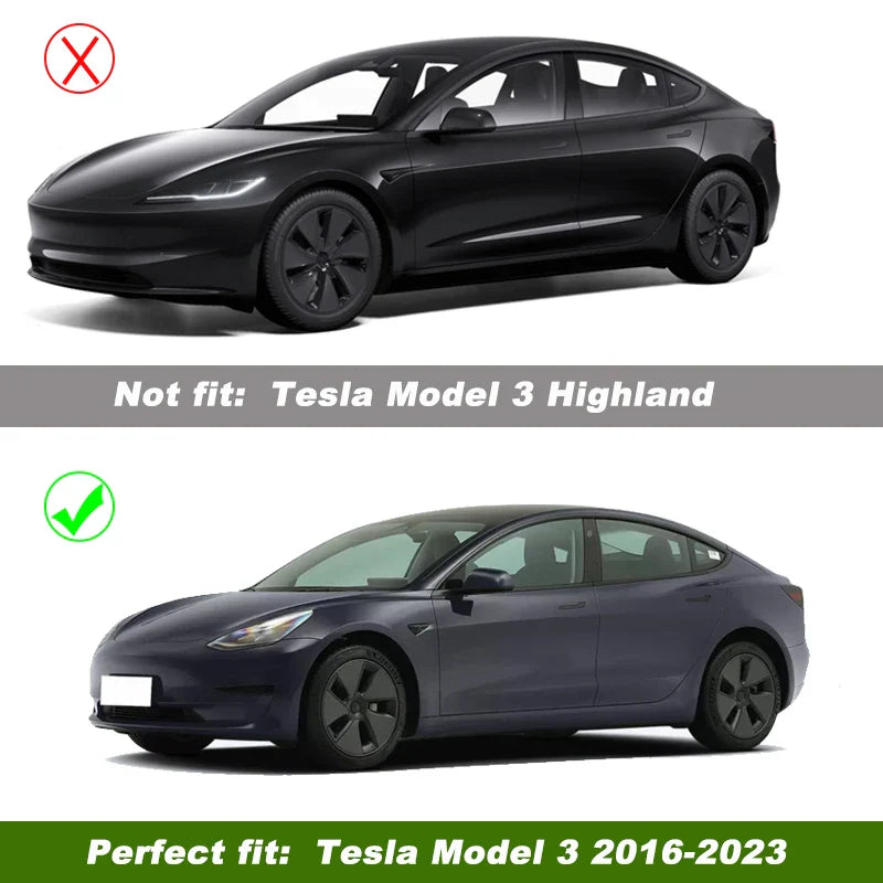 4PCS Hub Cap Wheel Covers – Performance Replacement Full Rim Accessories for Tesla Model 3 18-Inch (2018-2023)