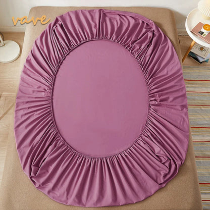 100% Cotton Fitted Sheet — Non-Slip, Adjustable Mattress Cover with Elastic Bands for Single, Double, Queen & King Beds (140/160/200cm)