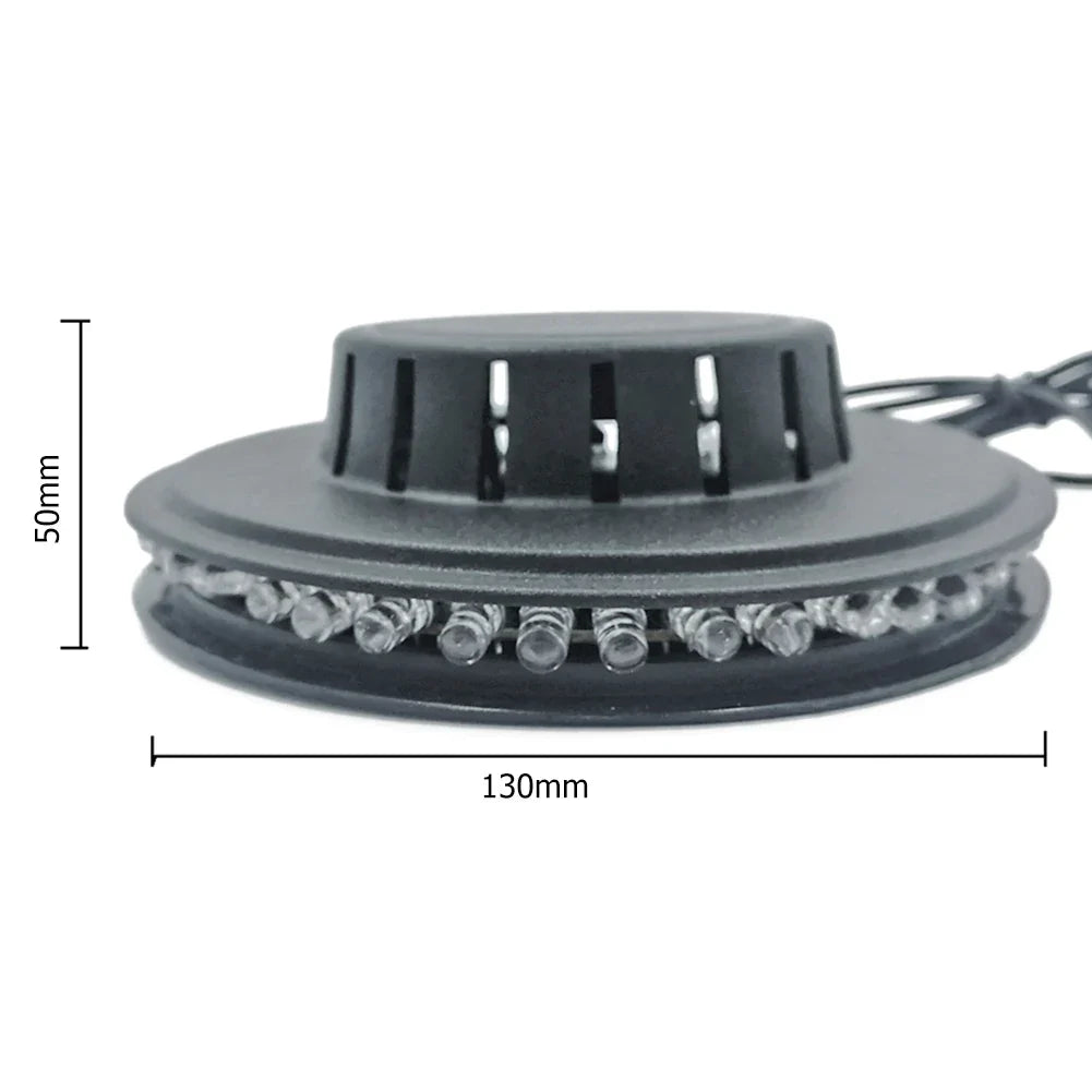 Sound Activated RGB Disco Light - USB Rotating LED Party Stage Light with Music Sync