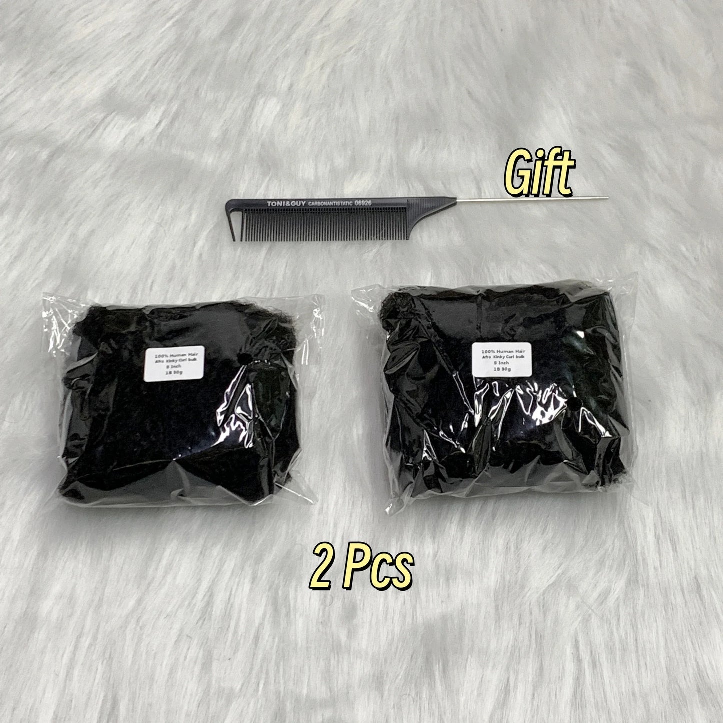 1Pc 30g Brazilian Afro Kinky Curly Remy Human Hair Bulk — No Weft Braiding Extensions for Locs & Braids