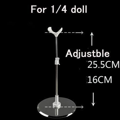 Adjustable Stainless Steel Doll Stand — 1/3, 1/4, 1/6 Universal Display Holder for BJD Dolls