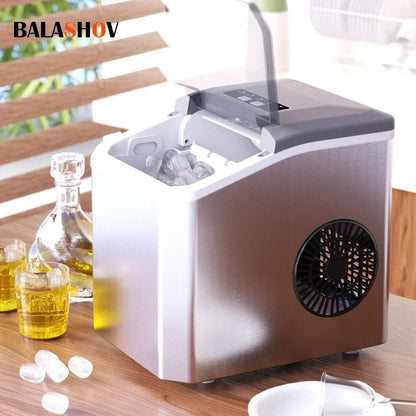Automatic Mini Electric Ice Cube Maker – Portable Ice Machine for Bar, Home, Kitchen & Office, 9 Cubes in 6 Minutes