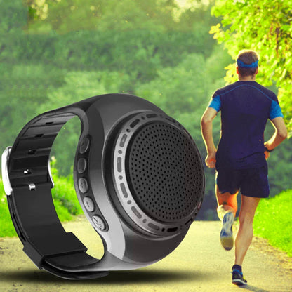 New U6 Wrist Watch Bluetooth Speaker - Portable Outdoor Sports Running Wearable Mini Speaker with FM Radio and Wireless Subwoofer