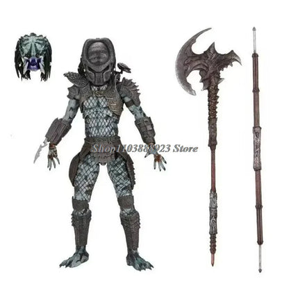 NECA Predator Ultimate Action Figure – Shaman, Elder, Armored & Jungle Hunter Snake Vision Alien Collectible Model Toy Gift