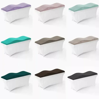 Beauty Salon Curved Extension Lash Bed Topper – Velvet Massage Table Mattress for Eyelash Extensions, Customizable