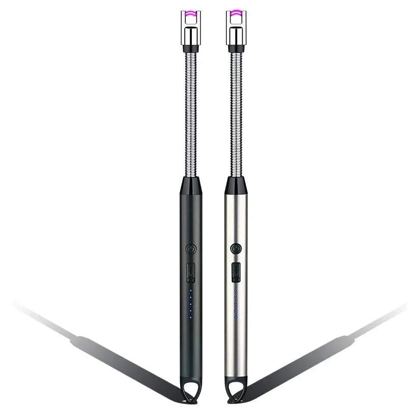 Rechargeable Electric Plasma Arc Lighter – Windproof USB Candle & BBQ Ignition Tool for Camping, Kitchen & Fireplace Use