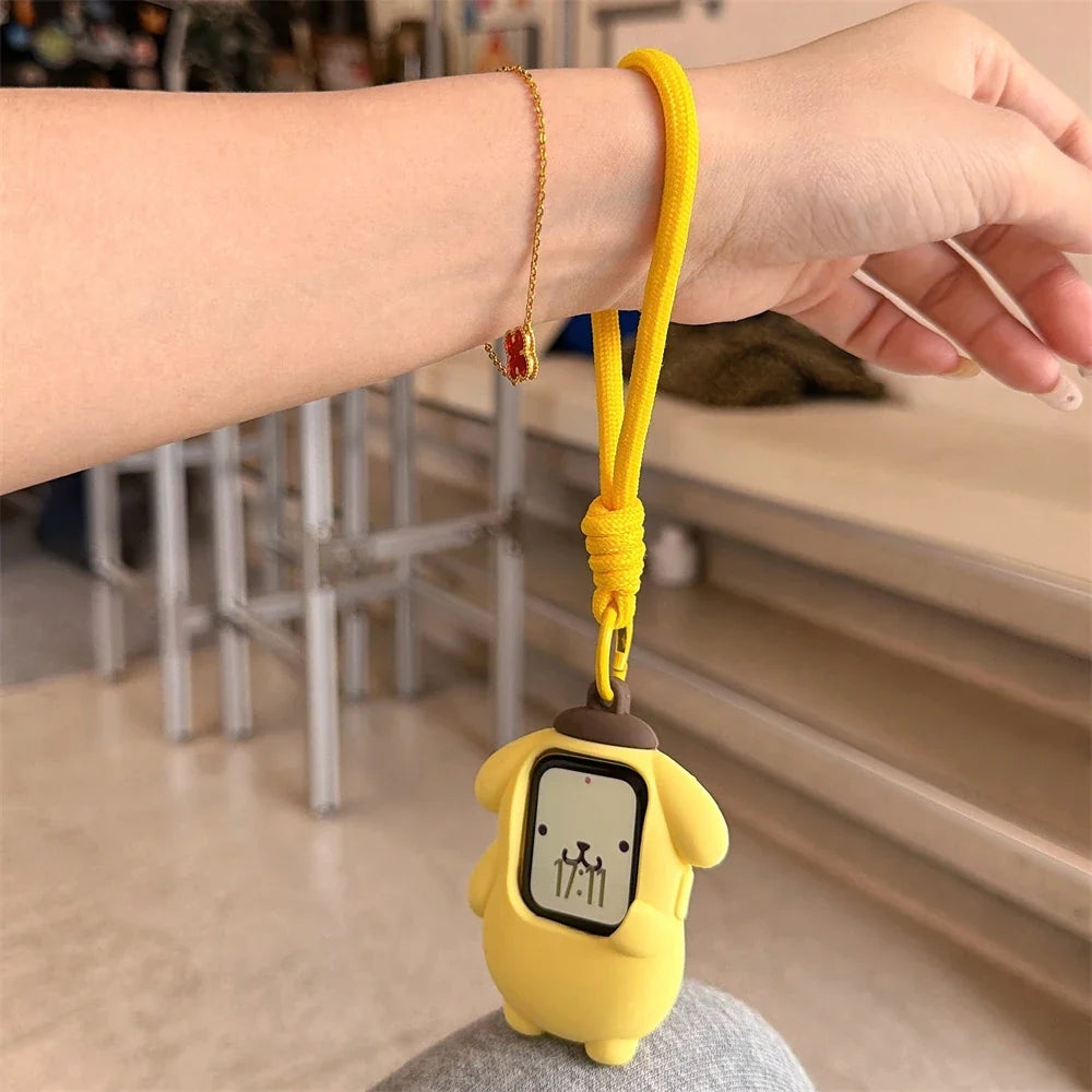 Cute Cartoon Apple Watch Case with Lanyard - Silicone Protective Cover for 49mm & Compatible Apple Watch Models