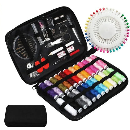 Complete Sewing Kit – Portable Travel DIY Embroidery & Handwork Set with Threads, Needles, Scissors, Tape Measure & Buttons