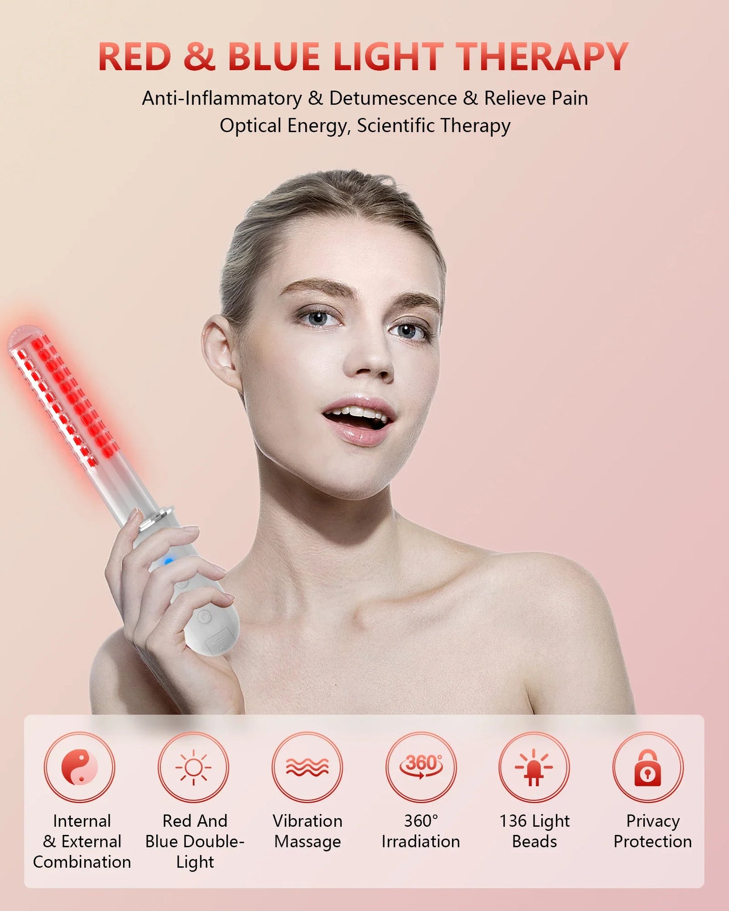 KTS Wireless Vaginal Vibrator Massager with Red Light Therapy for Vaginitis & Vaginal Tightening