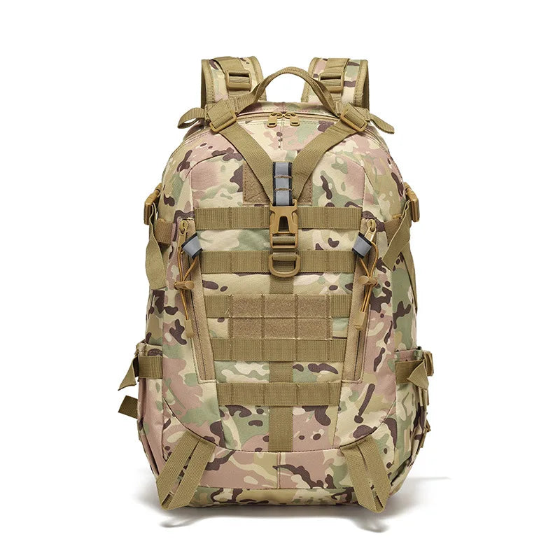 40L Tactical Reflective Backpack – Molle Camouflage Rucksack for Outdoor Hiking, Camping, Hunting & Travel