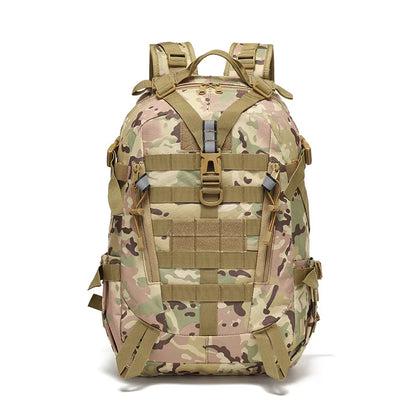 40L Tactical Reflective Backpack – Molle Camouflage Rucksack for Outdoor Hiking, Camping, Hunting & Travel