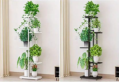 Cordlal Iron Plant Stand 6/7/8-Layer Flower Pot Holder Rack Organizer for Home Garden Decor