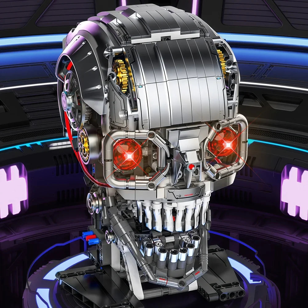 2025 STEM Mechanical Skull Building Blocks Kit — Bone Desktop Model | Assembly Toy Gift for Boys