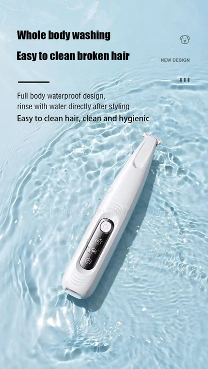 New Waterproof LED Dog Paw Trimmer – Pet Hair Clippers with LED Display & 18mm Wide Blade