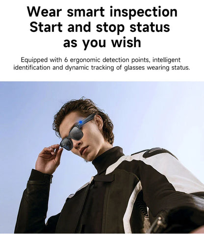 AI Smart Glasses — 8MP Camera Bluetooth Sunglasses with Audio, Video, Calls, Music Player, Multifunctional Wearable