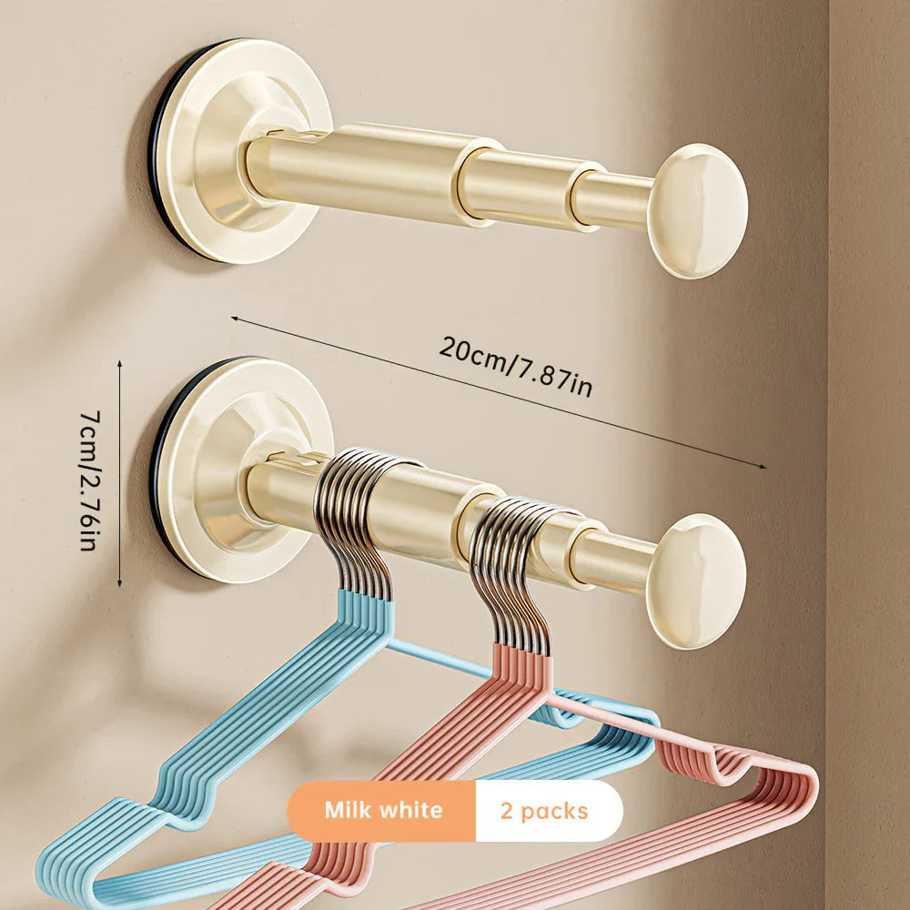 Suction Cup Clothes Hanger — Multi-Function Wall-Mounted Storage Rack for Household & Balcony Organization