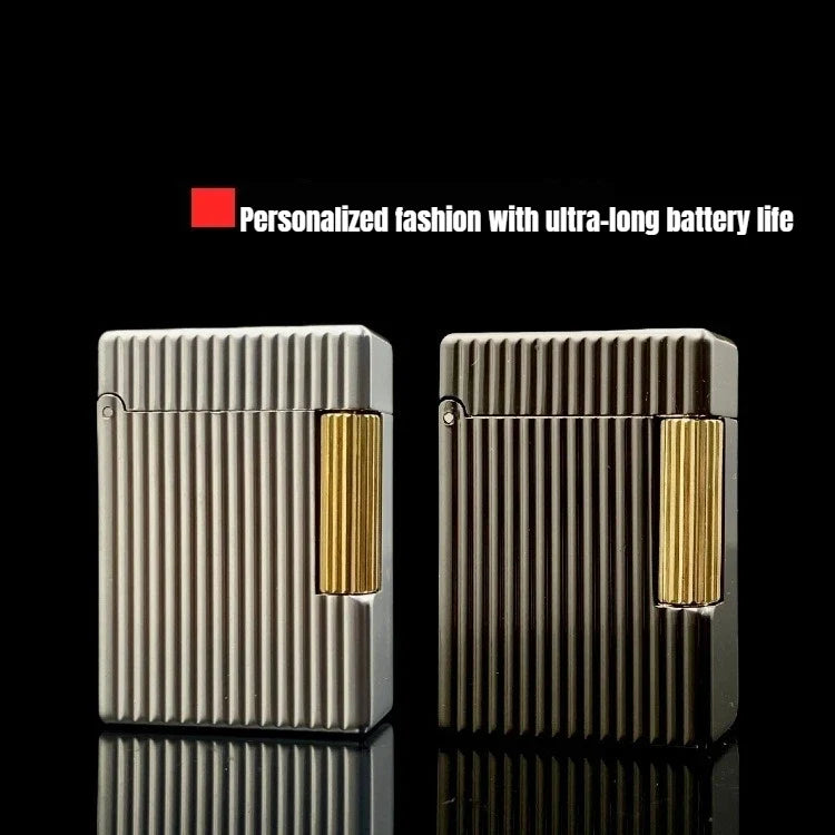 ST30 Vertical Pearl Chrome Oil Lighter – Stylish Side-Sliding Classic Metal Cigarette Lighter, Men’s Gift Accessory