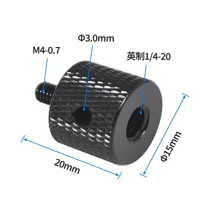 Reinforced Camera Screw Adapter - 1/4 to 3/8 Inch Male Female Thread Converter for Tripod Monopod Ball Head Light Bike Mount