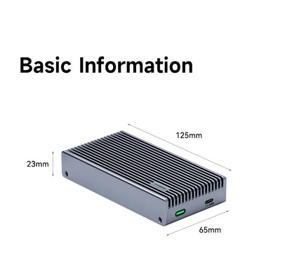 Hagibis 40Gbps USB4 M.2 NVMe SSD Enclosure – LED Display with USB4 Cable for Thunderbolt 4/3 & USB 3.2/3.1/3.0 B+M M-Key SSD Case