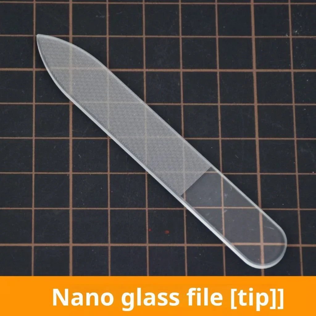 Nano Glass Polishing File – Washable Friction Tool for Gundam Models, Nail Repair & Hobby Finishing