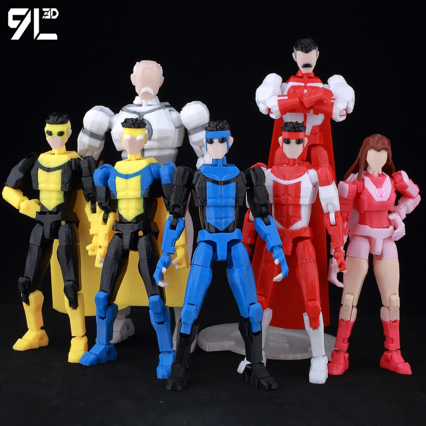 9L3D Lucky 13 Invincible Boy Eve Action Figure — 3D Printed Anime Model, Multi-Jointed Poseable Collectible Toy Gift for Fans