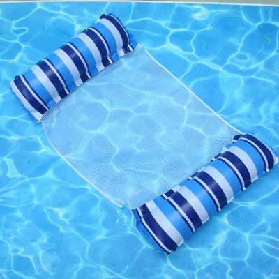 New Inflatable Water Hammock Recliner - Floating Swimming Mattress and Pool Party Lounge Bed
